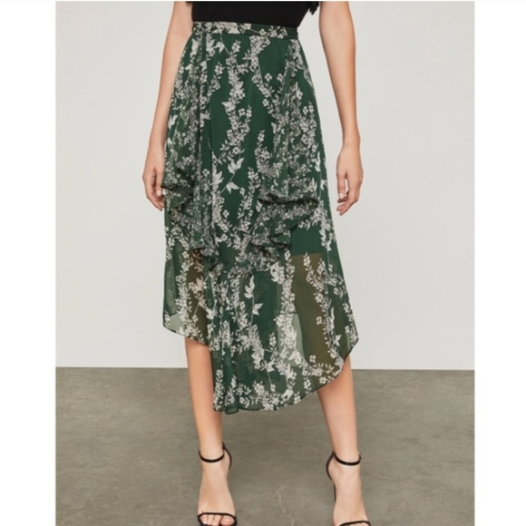 BCBG Maxazria flower print asymmetrical skirt - Picture 4 of 9